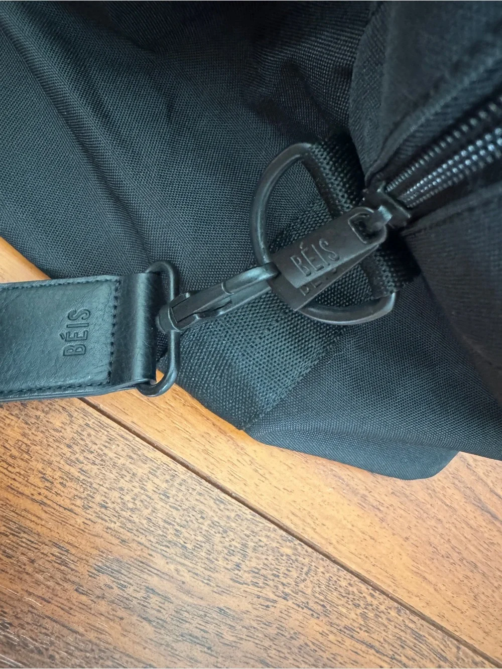 BÉIS Black Duffle Bag | Travel Carry-On Gym Bag with Trolley Sleeve